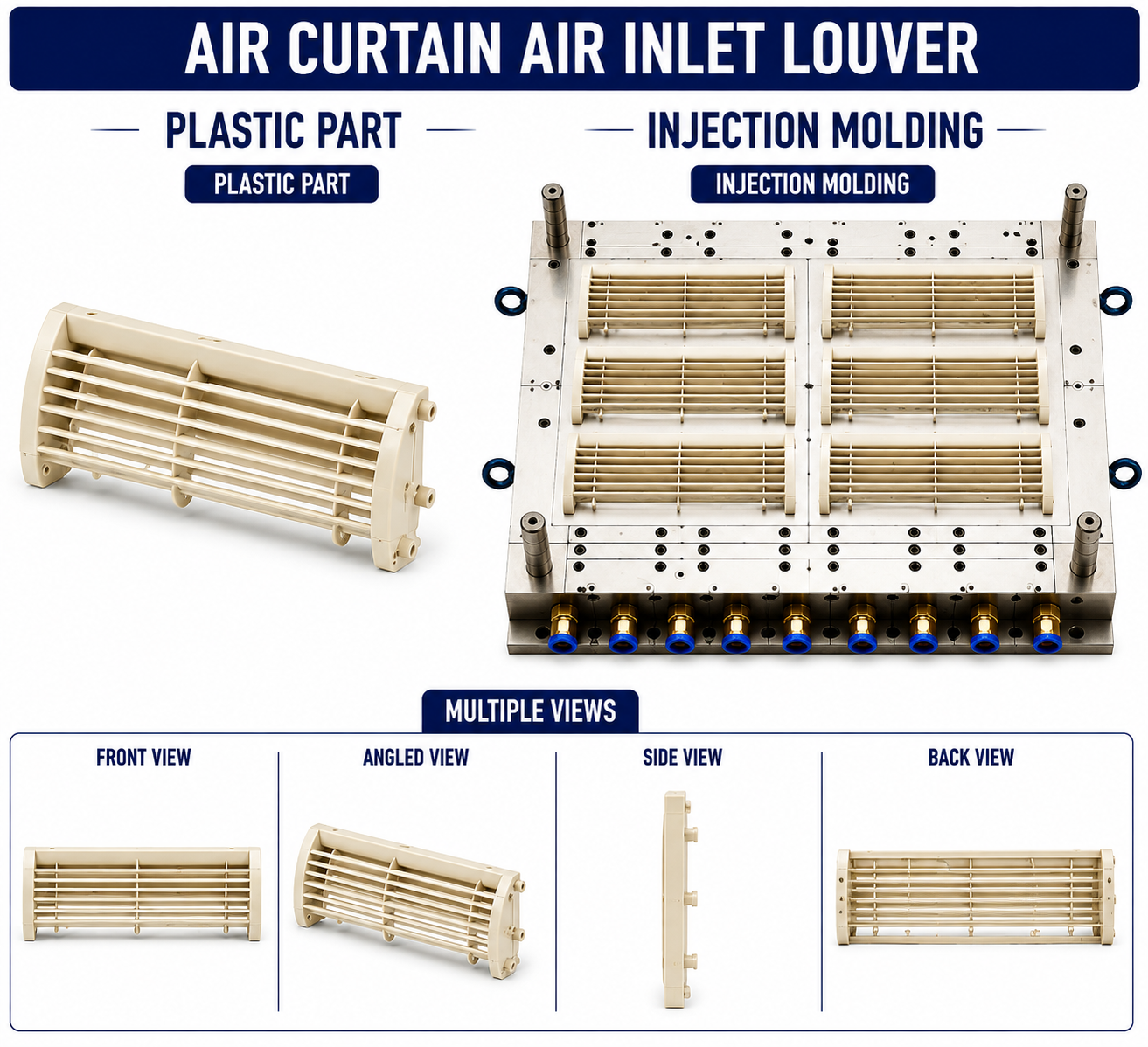 Air Curtain Plastic Air Inlet Louver Mould and Moulding Service